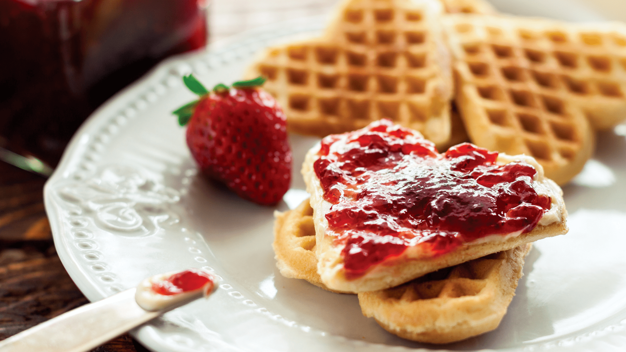 recipe image Valentýnské vafle